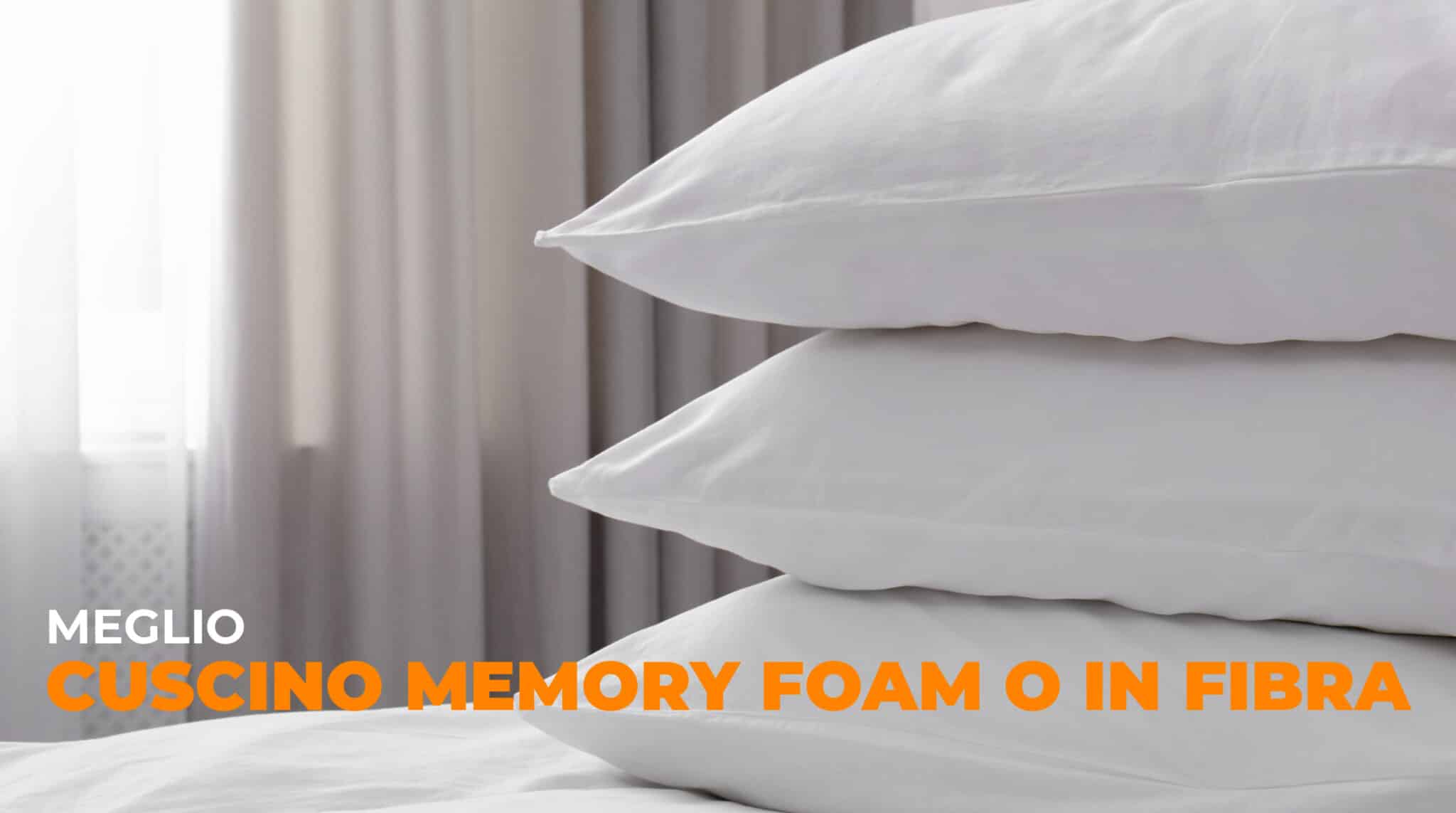 EVERGREENWEB - Cuscino Fiocco di Memory Foam con Fodera fibra di